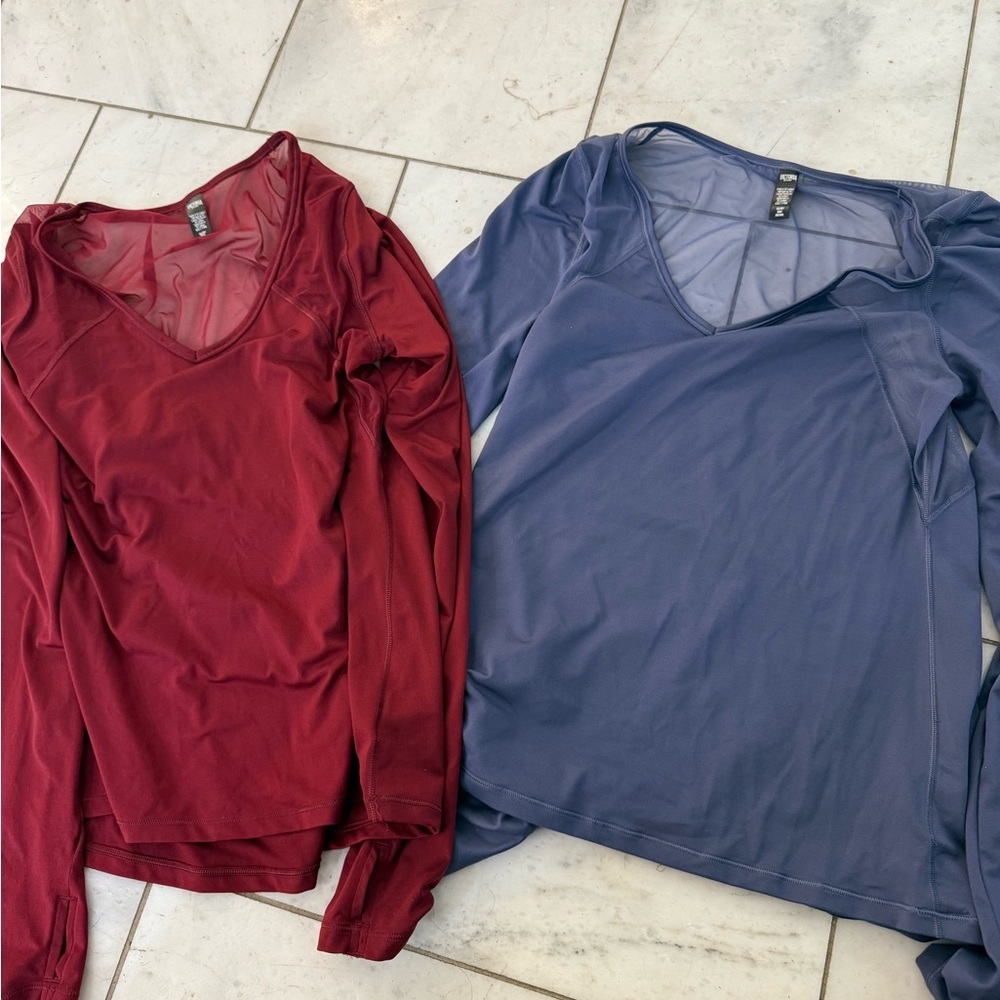 Victoria's Secret Long Sleeve Tops - Red and Blue